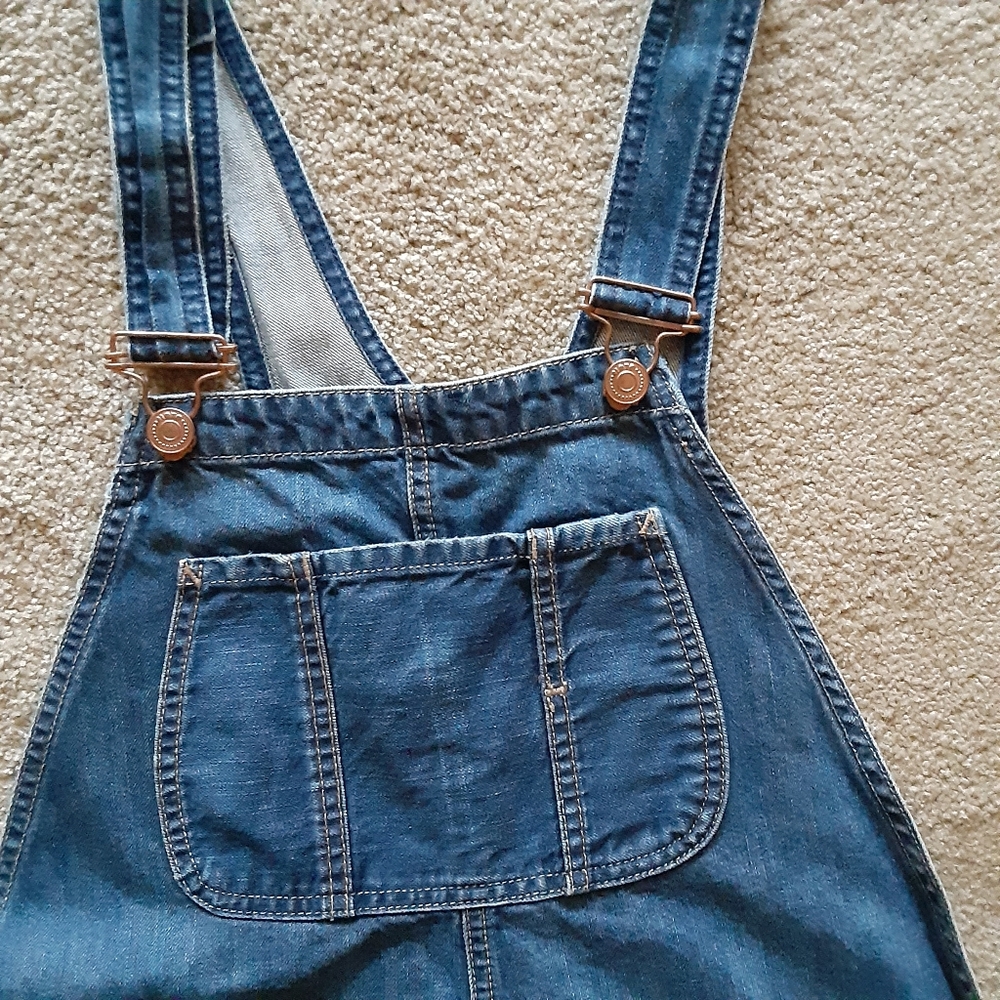 MOTO Maternity Distressed Denim Overalls